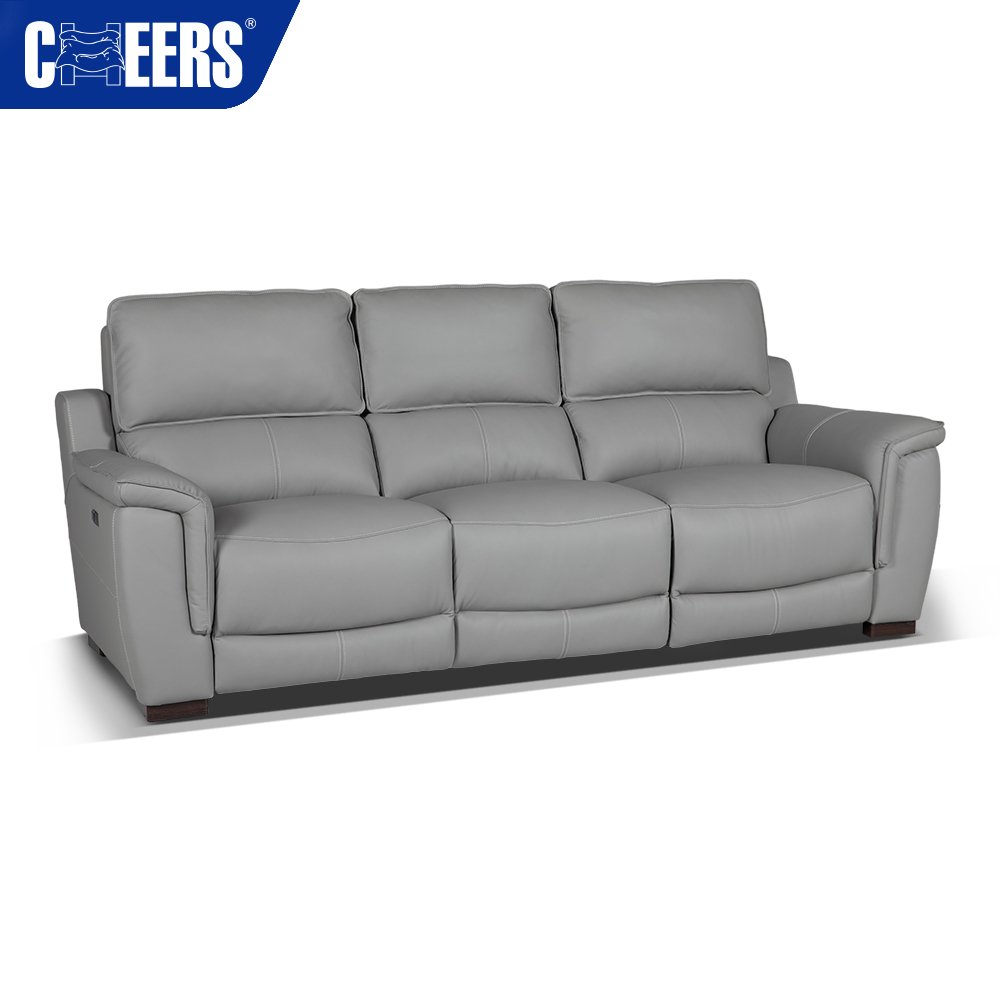 MANWAH CHEERS Power Modern Luxury Leather 3+2+1 Reclining Sofa Set Affordable Sofa Group for Living Room