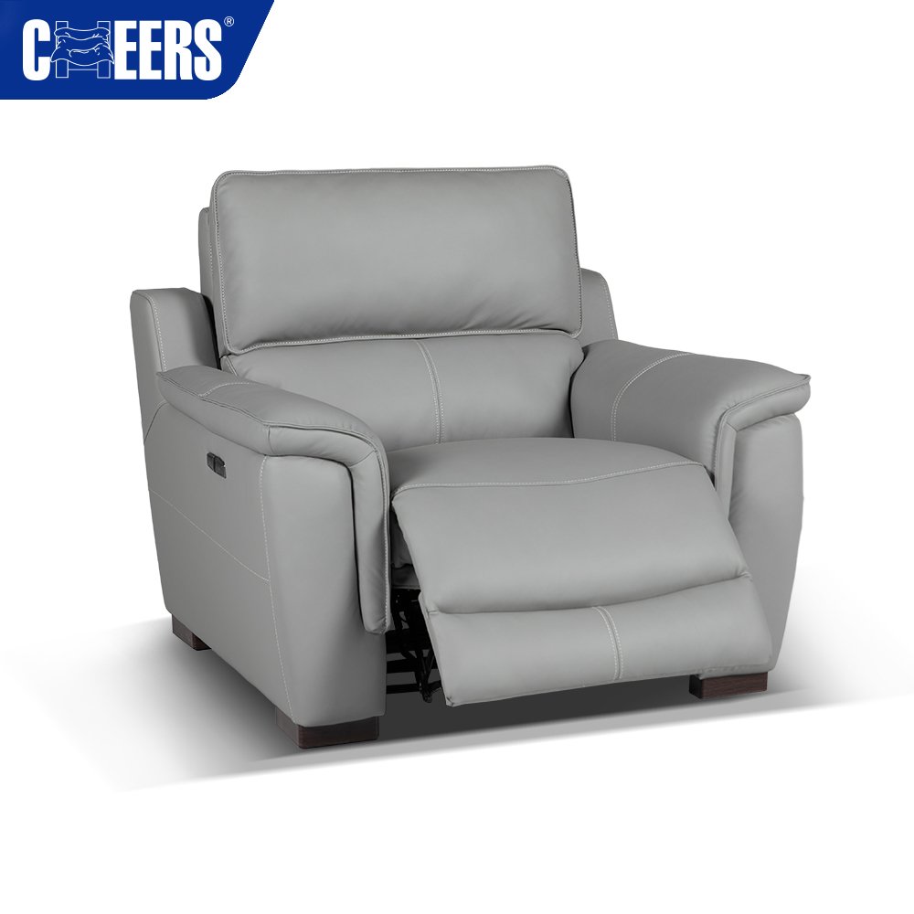 MANWAH CHEERS Power Modern Luxury Leather 3+2+1 Reclining Sofa Set Affordable Sofa Group for Living Room