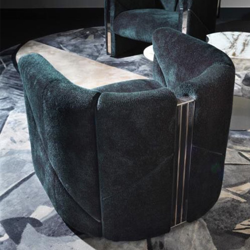 Luxury Italian style single armchair Modern design mini office sofa Living room Bedroom Comfortable seating Stylish accents