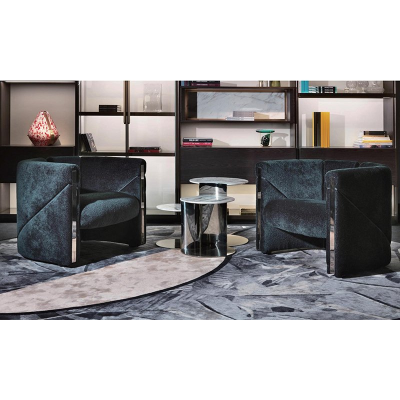Luxury Italian style single armchair Modern design mini office sofa Living room Bedroom Comfortable seating Stylish accents