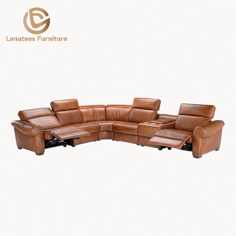 Modern&Minimalism 2 Recliners Large Storage Sofa Reclinable Electric Multi Seat Sofa Chair For Living Room