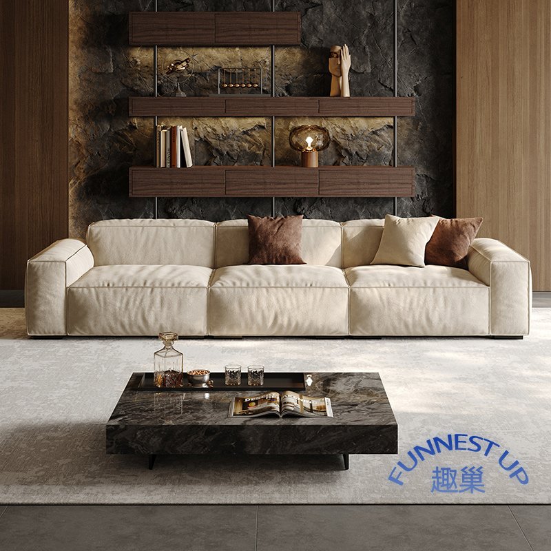 Italian minimalist fabric velvet sofa modular light luxury cloud sofa set furniture living room lounge cloud office sofas