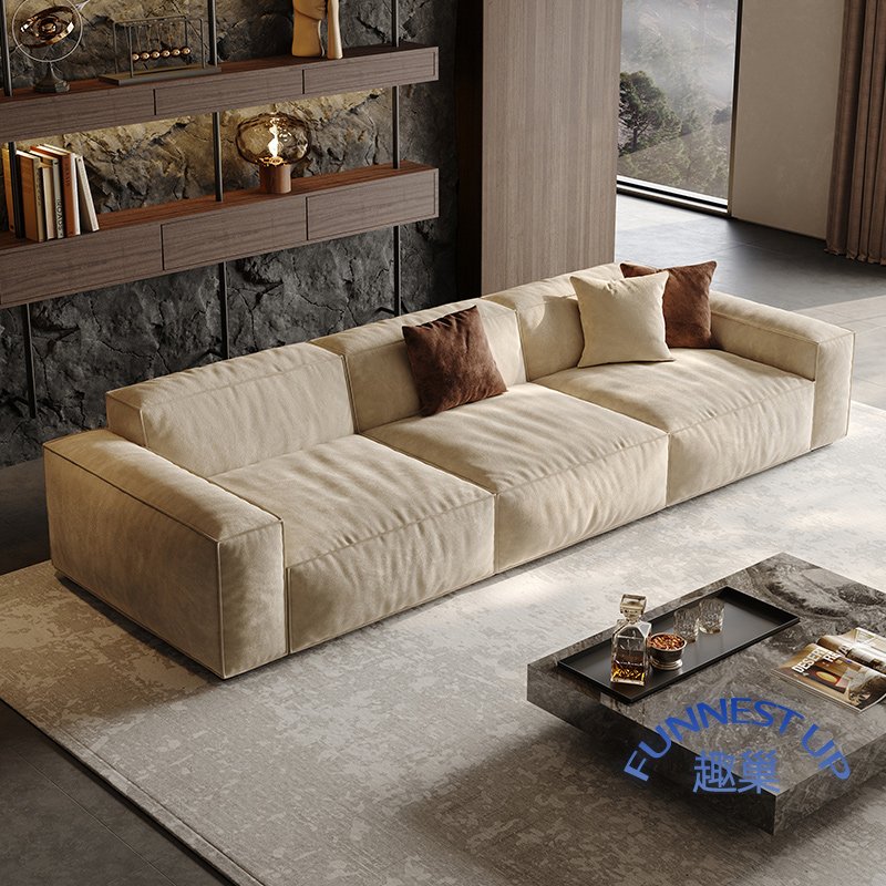 Italian minimalist fabric velvet sofa modular light luxury cloud sofa set furniture living room lounge cloud office sofas