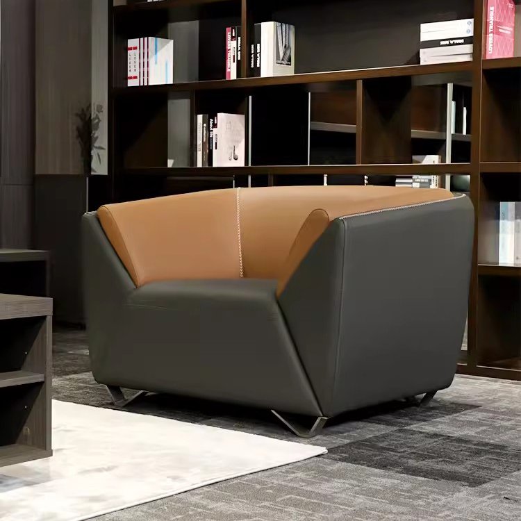 Office sofa reception area single-seat commercial leisure small business reception coffee table office sofas