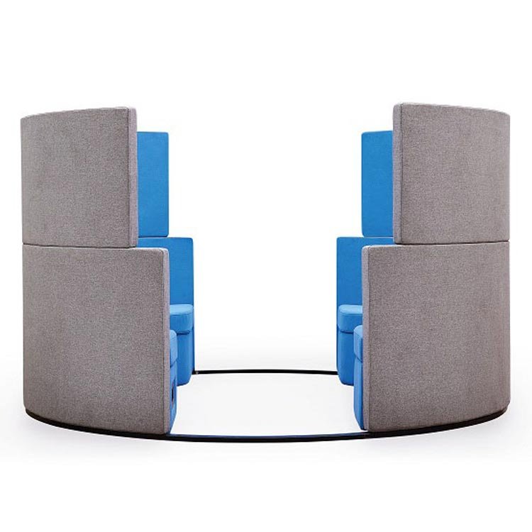 Modern pod sofa design Semi circle office booth round booth seating sofa furniture Public Area Semicircular sofa