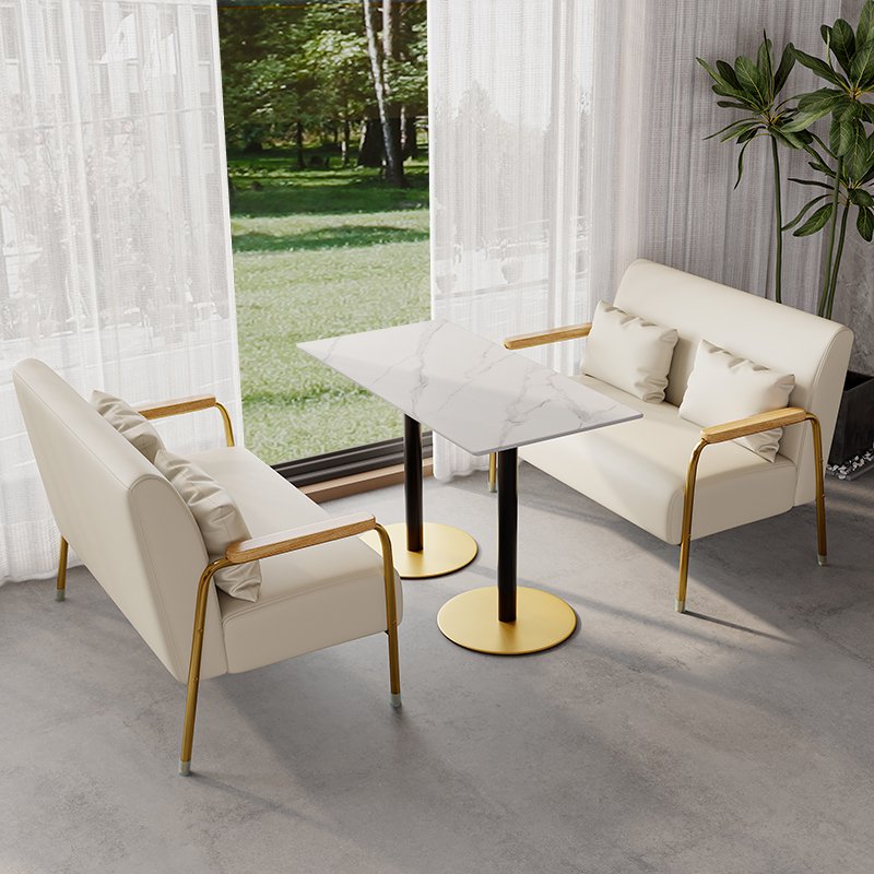 Colorful Luxury Modern Minimalist PU Leather Living Room sofa with Metal Legs Contemporary Design for Home Hotel Restaurant
