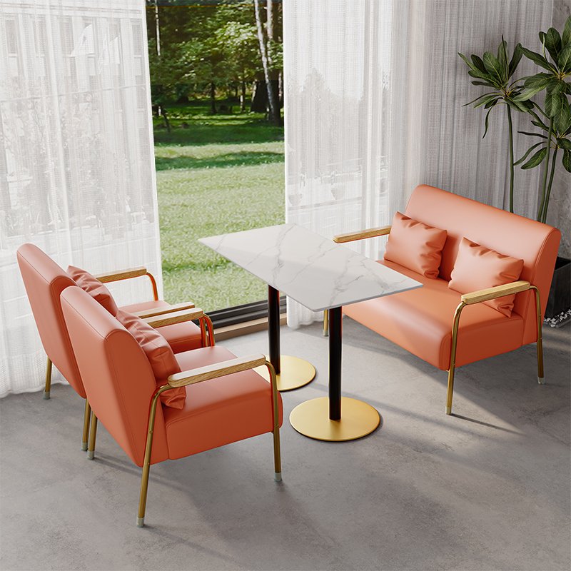 Colorful Luxury Modern Minimalist PU Leather Living Room sofa with Metal Legs Contemporary Design for Home Hotel Restaurant