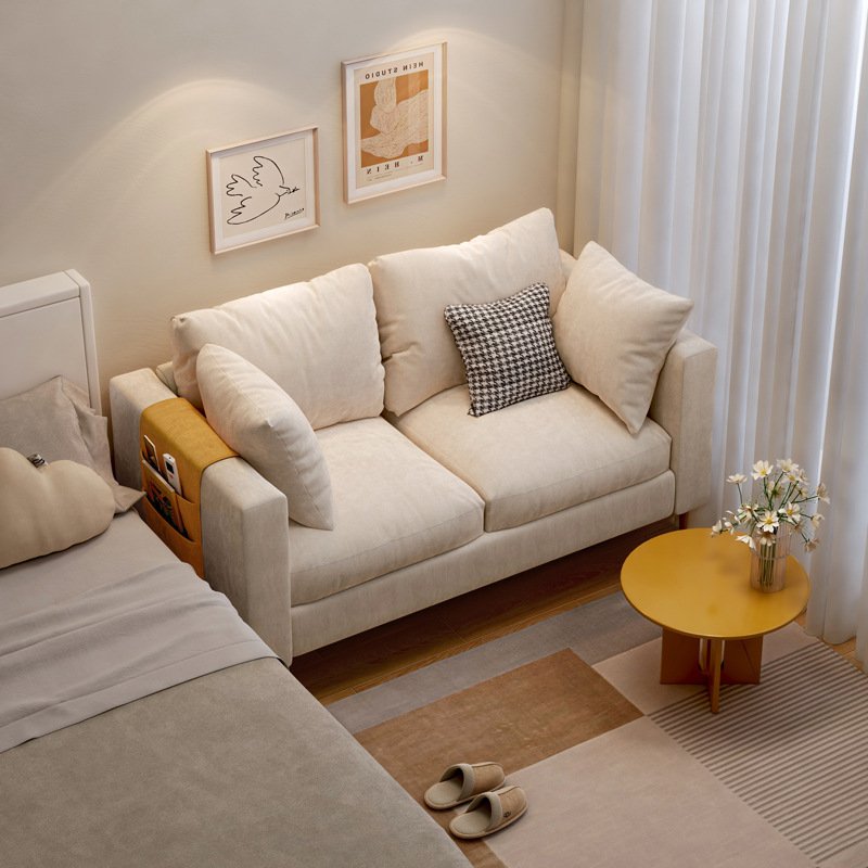 Apartment small sofa living room small apartment rental room fabric single murder INS wind bedroom double simple sofa