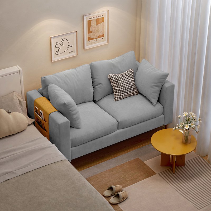 Apartment small sofa living room small apartment rental room fabric single murder INS wind bedroom double simple sofa