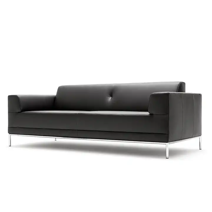 Zebai Foshan Furniture Luxury Living Room Large Seat Office Genuine Leather Sofa