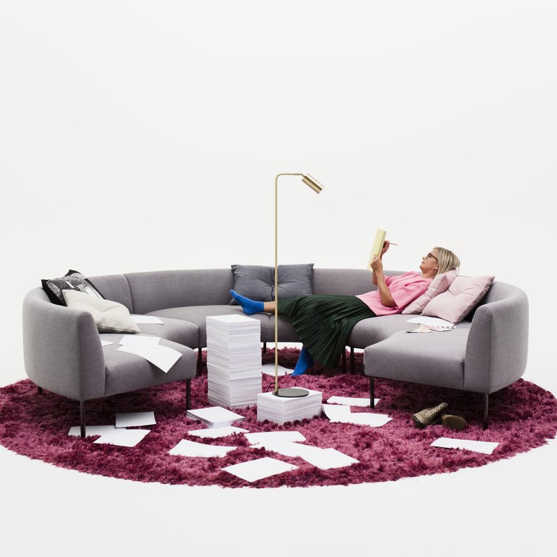 High-End round Modular Sectional Sofa Set Office & Living Space Furniture for Hotels Schools Living Rooms Fabric Sponge Filling