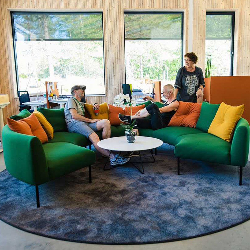 High-End round Modular Sectional Sofa Set Office & Living Space Furniture for Hotels Schools Living Rooms Fabric Sponge Filling