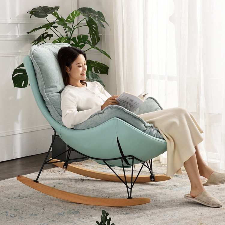 Factory Cheap Price Living Room Modern Luxury Zero Gravity Adult High Back Sofa Arm Chair Wooden Leisure Rocking Recliner Chair