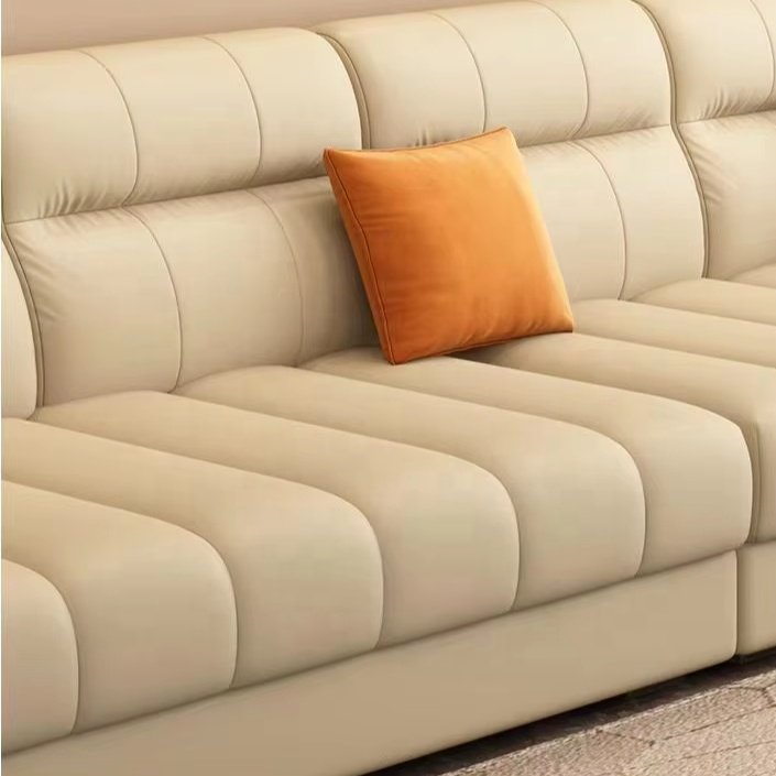 Customizable Multi-Person Three Seat Sofa Set Family-Friendly Living Room Furniture for Apartment Use Made of Durable Cloth