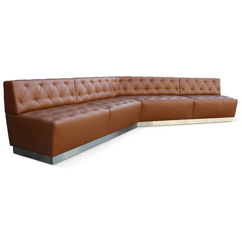 Italian Latest Brown Leather Covers Sofa Sets