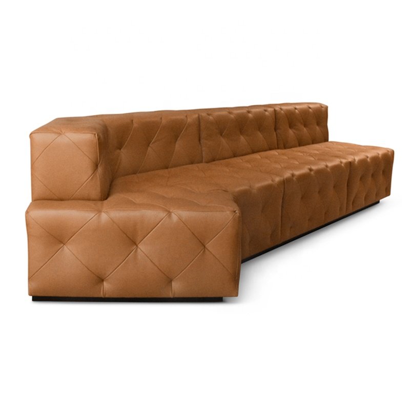 Italian Latest Brown Leather Covers Sofa Sets