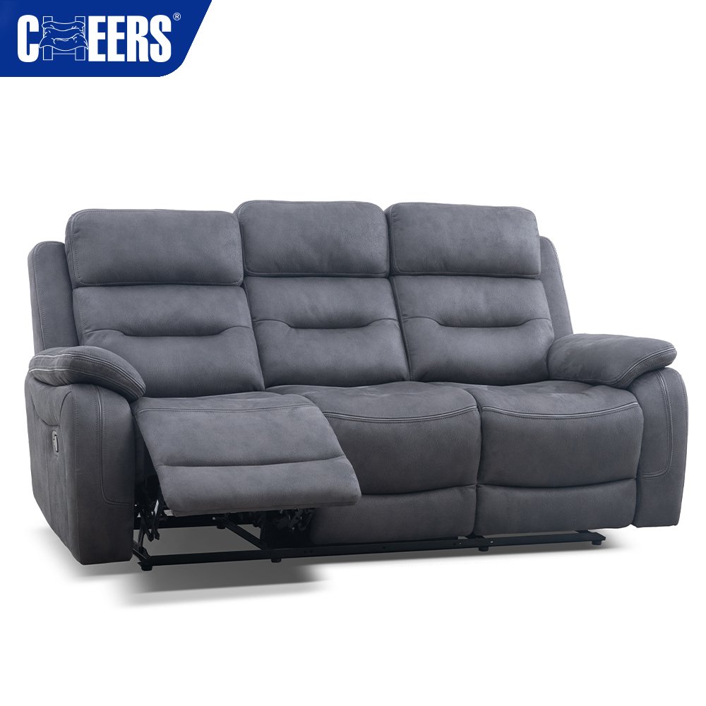 MANWAH CHEERS Modern Fabric Manual Recliner Living Room Sofas