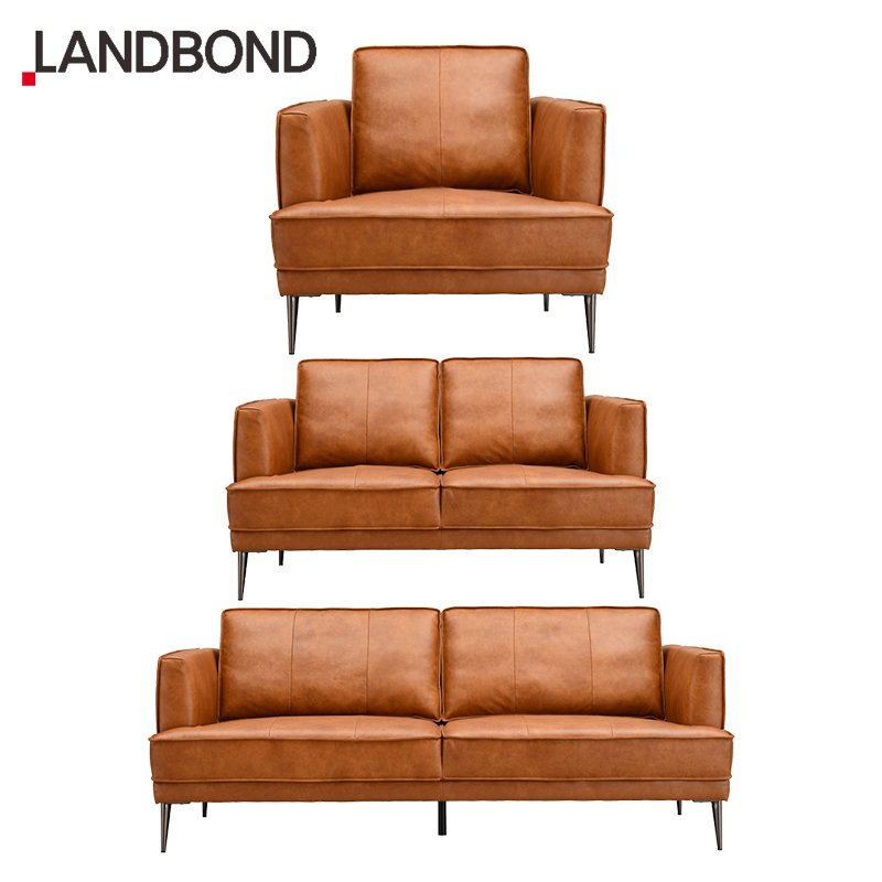 Full Kd Design Modern Sofa 3 2 1 Nordic Style Manufacture Sofa Genuine Leather 3 Seater Luxury Living Room Furniture Sofa Set