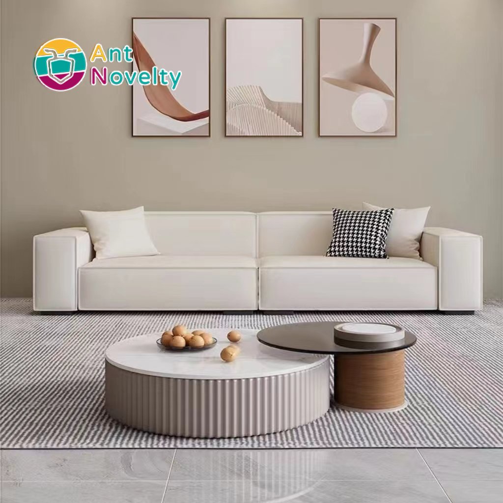 Antnovelty Modern Minimalist Mario Bellini Sofa with Leather Modules for Living Room Lounge Area or Outdoor Furniture