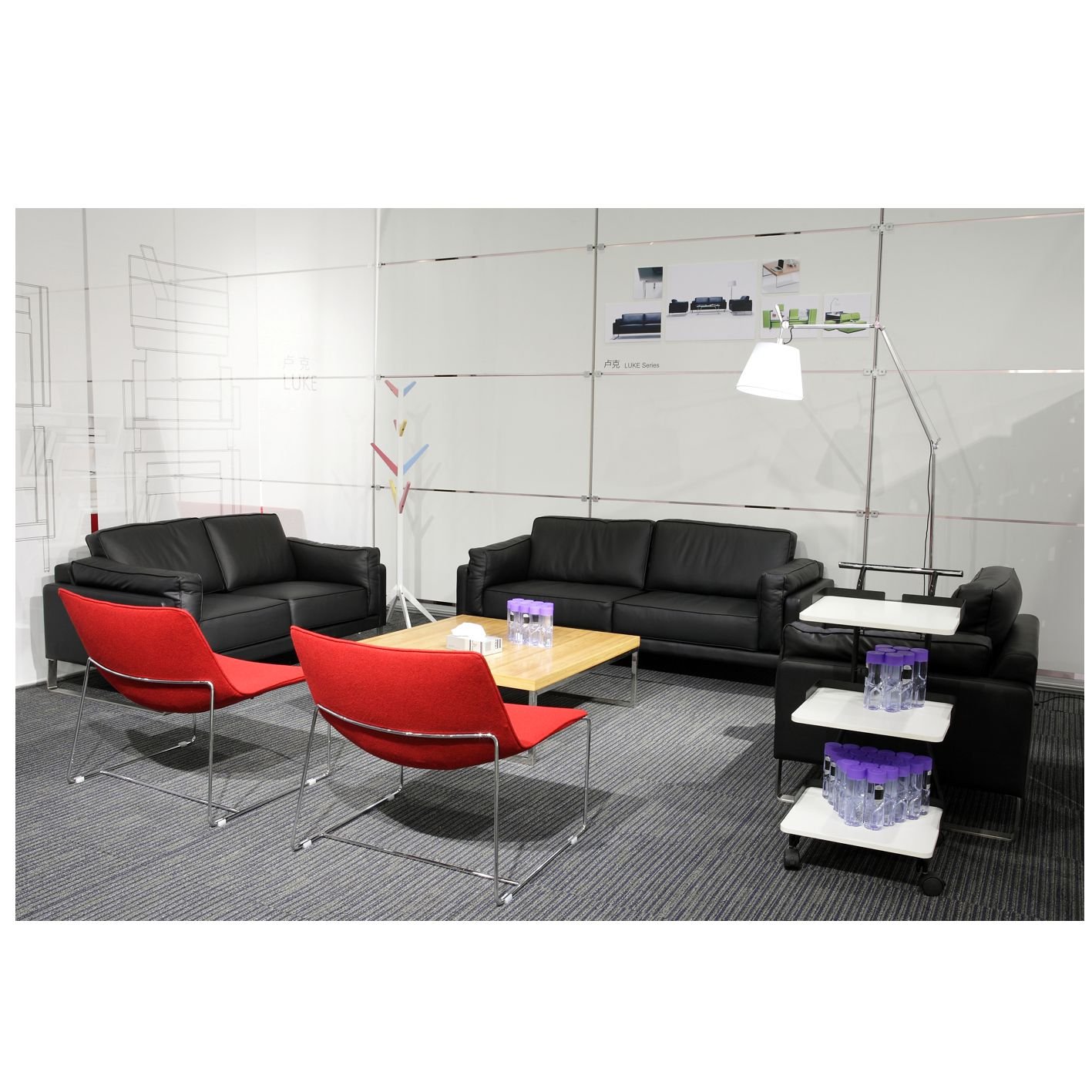 Comfortable Office Sofa Living Room Leather Couch Modern Sofas