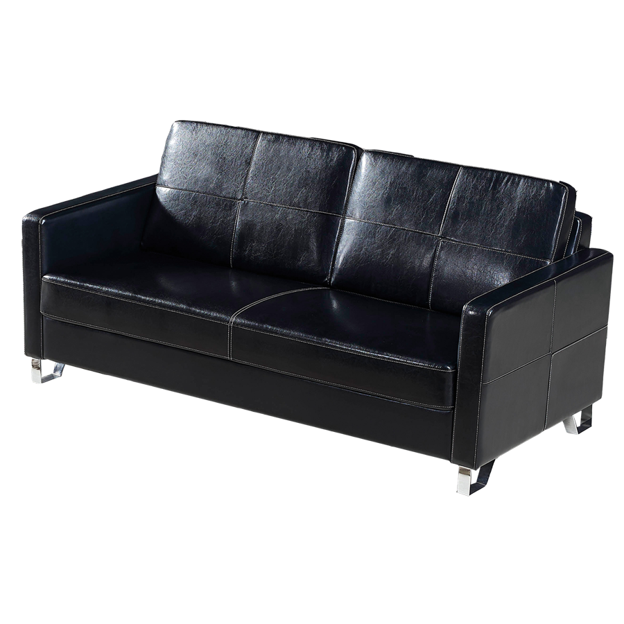 SL-S1910 Comfortable Modular Synthetic Leather Rebound Sectional Bed Stylish Living Room Office Sofa Set Stainless Steel