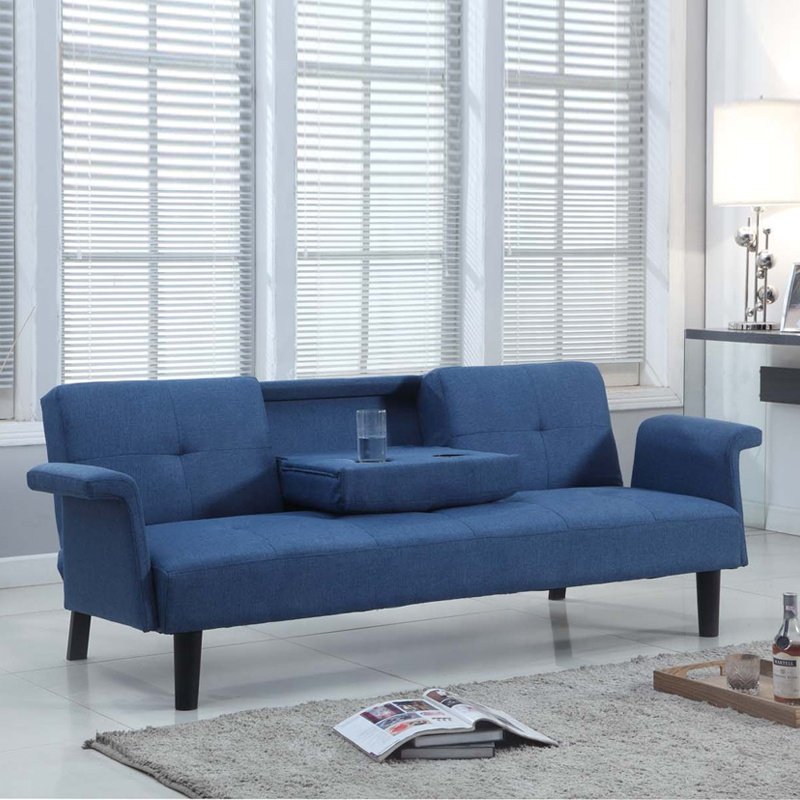 Modern style Living Room Apartment Office Sofa folding sofa bed fabric sofa Linen Fabric Factory Direct Multi-functional