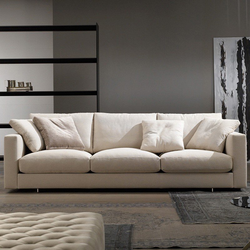 Soft fabric family hall office sofa leisure soft furniture settee fabric moon chair sectional couch sofa set