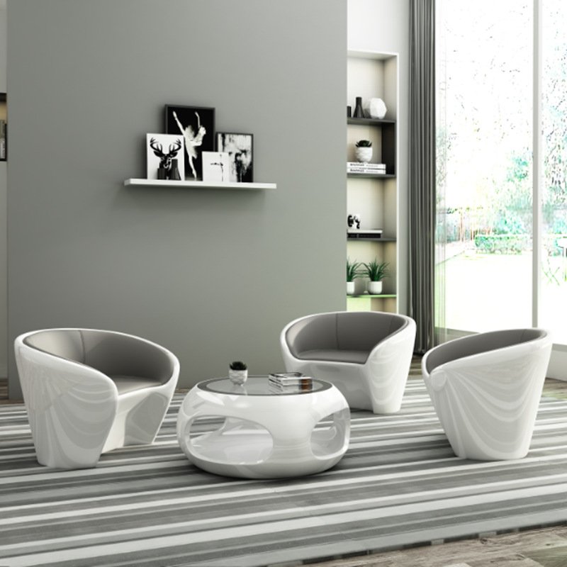 Nordic Fiberglass Shell Modern Cafe Chairs and Tables Creative Design Lounge Office Sofa furniture