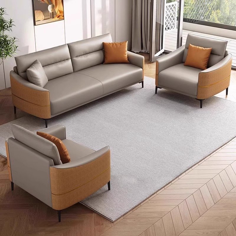 1 3 Person High Quality Modern Style VIP Boss Executive Leather Office Sofa For General Manager
