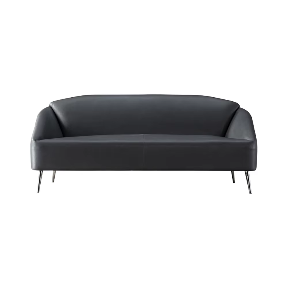 Modern 3-Seater Office Sofa Set Leather and Fabric Covered for Living Room Hotel School Hospital Use