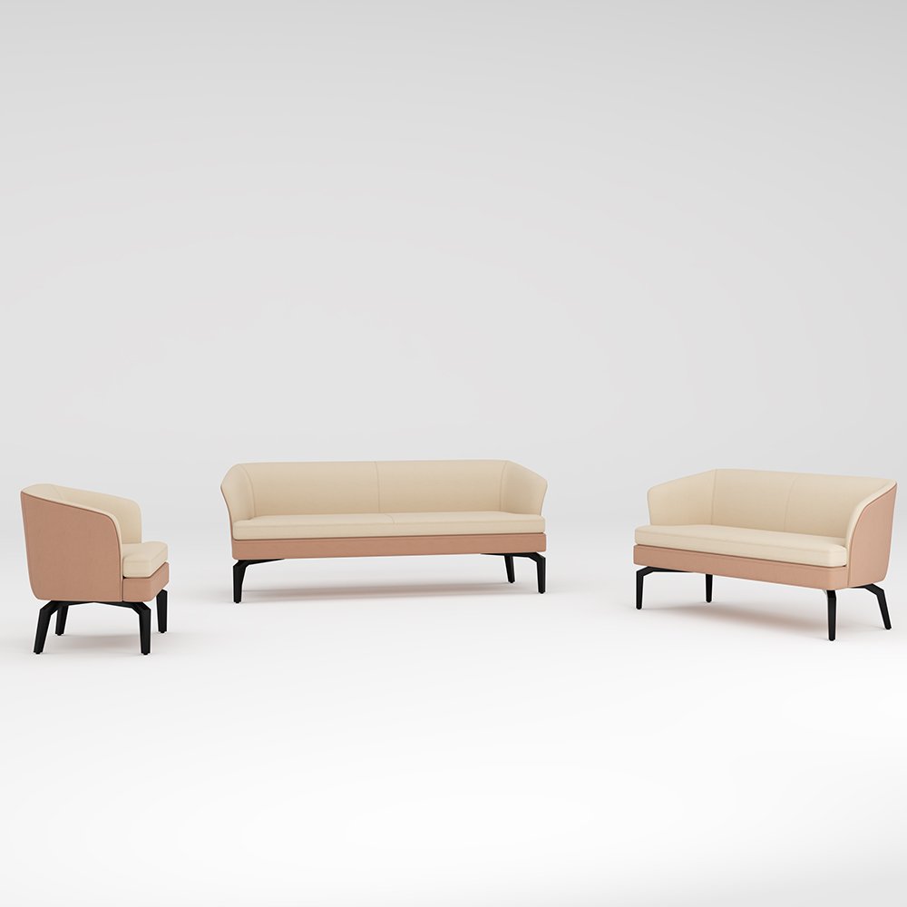 Modern Business Sofa Office Furniture Comfortable Office Sofa Customized Leather 1+2+3 Office Furniture Sofa