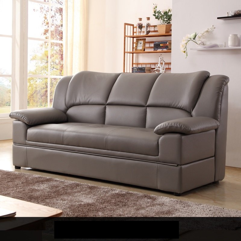Multifunctional Leather sofa bed multifunctional small family folding living room double bed with storage