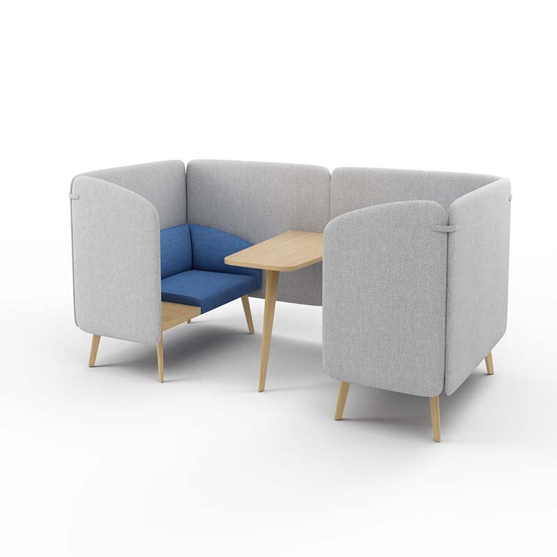 Customize Commercial Furniture Waiting Area Reception Lounge Comfortable High Back Office Fabric Sofa