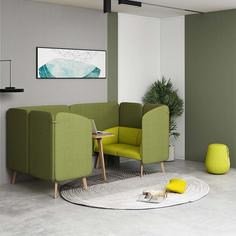 Customize Commercial Furniture Waiting Area Reception Lounge Comfortable High Back Office Fabric Sofa