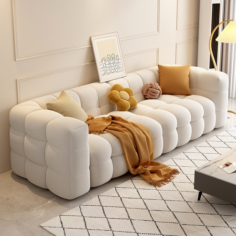 Marshmallow minimalist style Italian sofa design sofa set furniture living room modern luxury white villa sofa