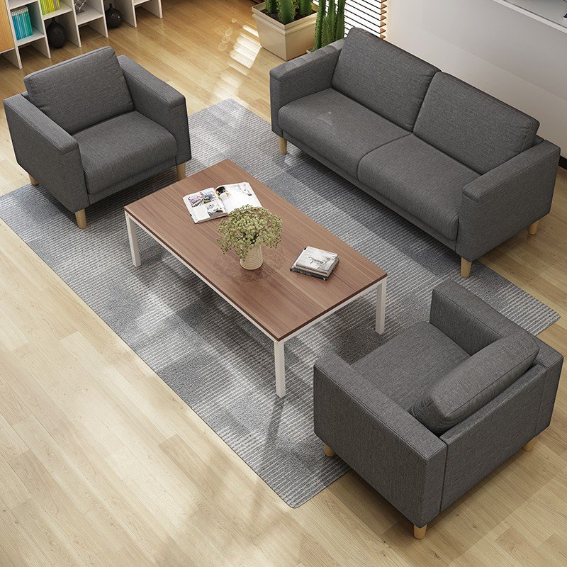 Office sofa business reception small sofa simple modern business reception room office furniture
