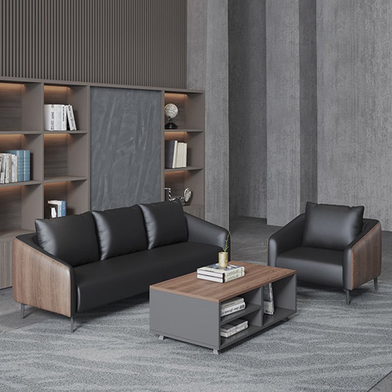Modern Nordic Design Modular 2-Seater Leather Office Sofa Set European Style Hotels Schools Home Offices Commercial Reception