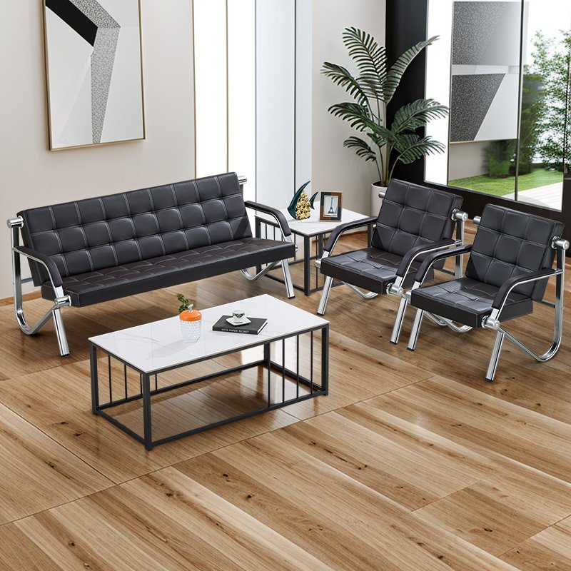 Modern Beauty Spa Salon Waiting Room Sofa 1 Seat Comfort Office Sofa Leather Reception Sofa Couch