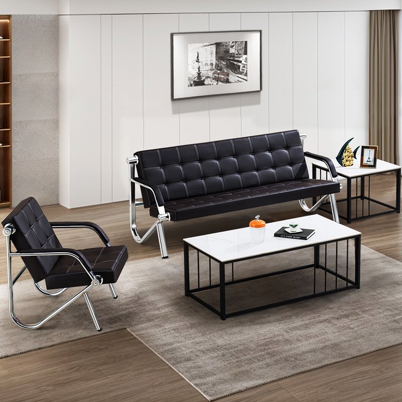 Modern Beauty Spa Salon Waiting Room Sofa 1 Seat Comfort Office Sofa Leather Reception Sofa Couch