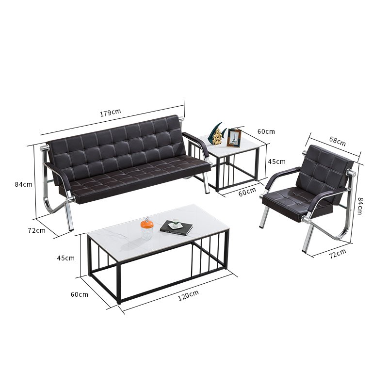 Modern Beauty Spa Salon Waiting Room Sofa 1 Seat Comfort Office Sofa Leather Reception Sofa Couch