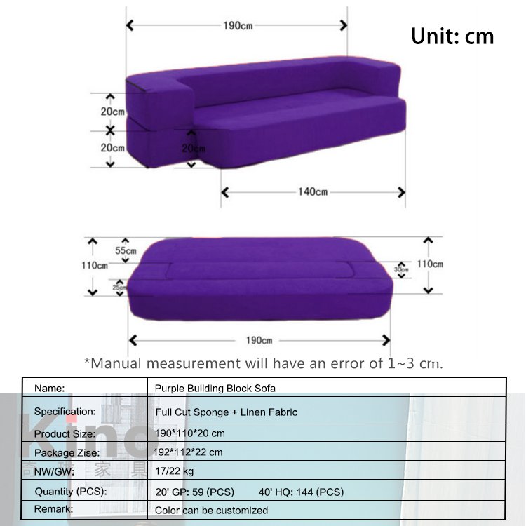 High Density Foam Folding Sofa Cum Bed Velvet Fabric Foam Sofa for Indoor