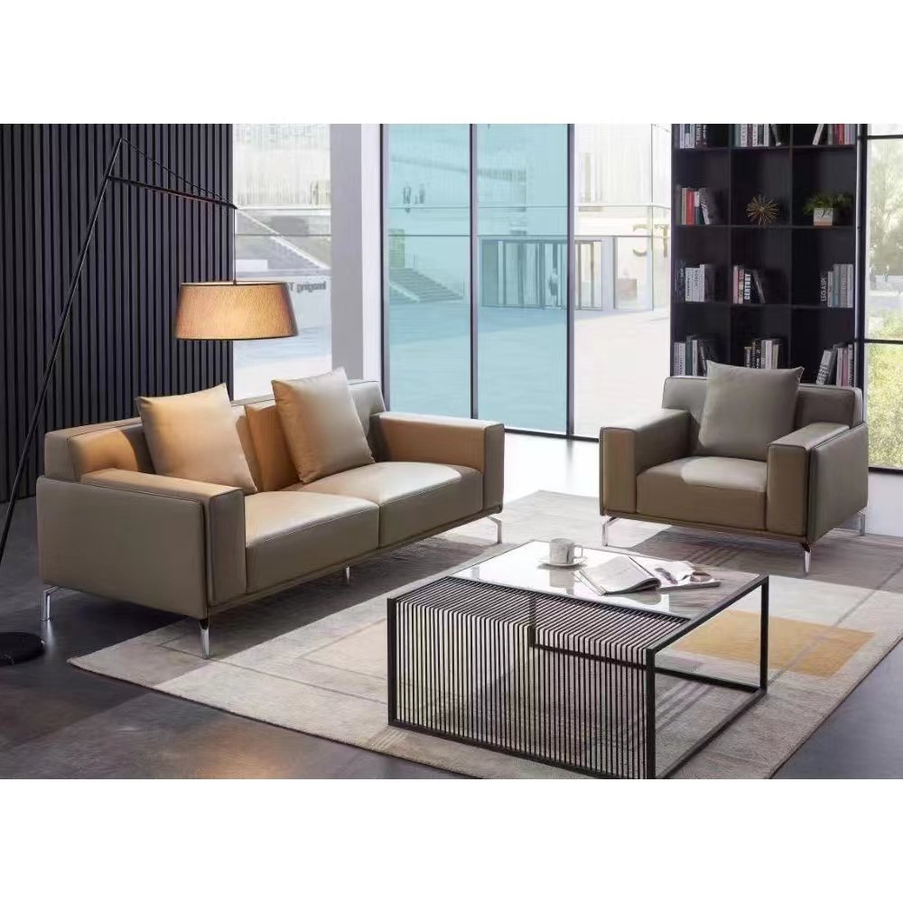Simple New Design leather small Three Seat Executive office sofa set