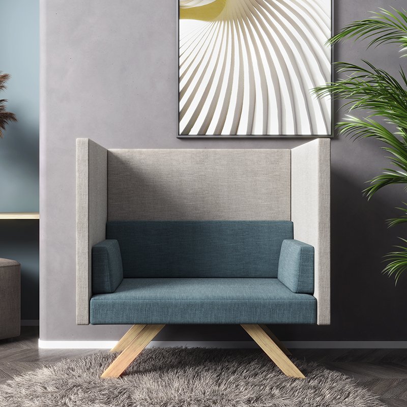 Good Quality Privacy Sofa Pods Soundproof Office Sofa Seating Meeting Booth with Table