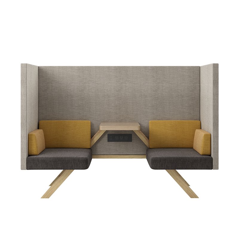 Good Quality Privacy Sofa Pods Soundproof Office Sofa Seating Meeting Booth with Table