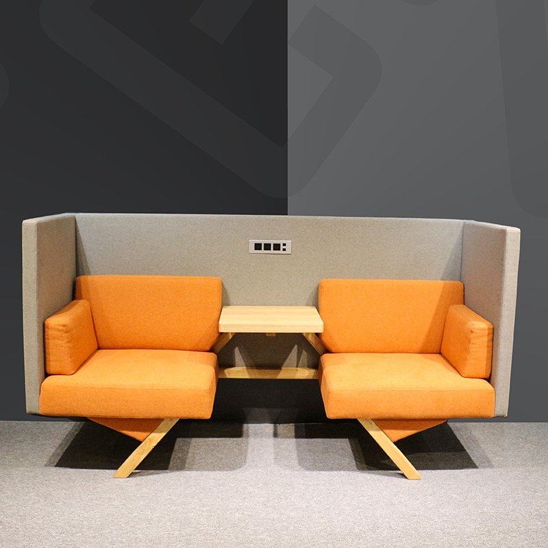 Good Quality Privacy Sofa Pods Soundproof Office Sofa Seating Meeting Booth with Table