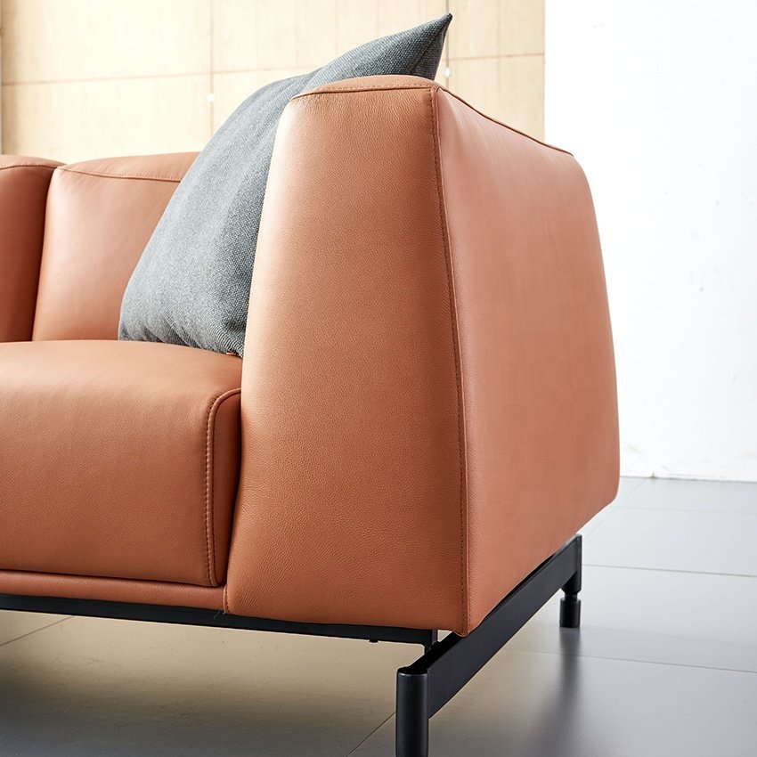 Modern Leather Cover Office Small Sofa Set Reception Sofa