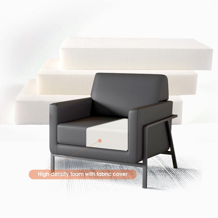 Simple Modern Design Sectional Sofa Luxury Office Leather 1 Seater Office Sofa Set Furniture