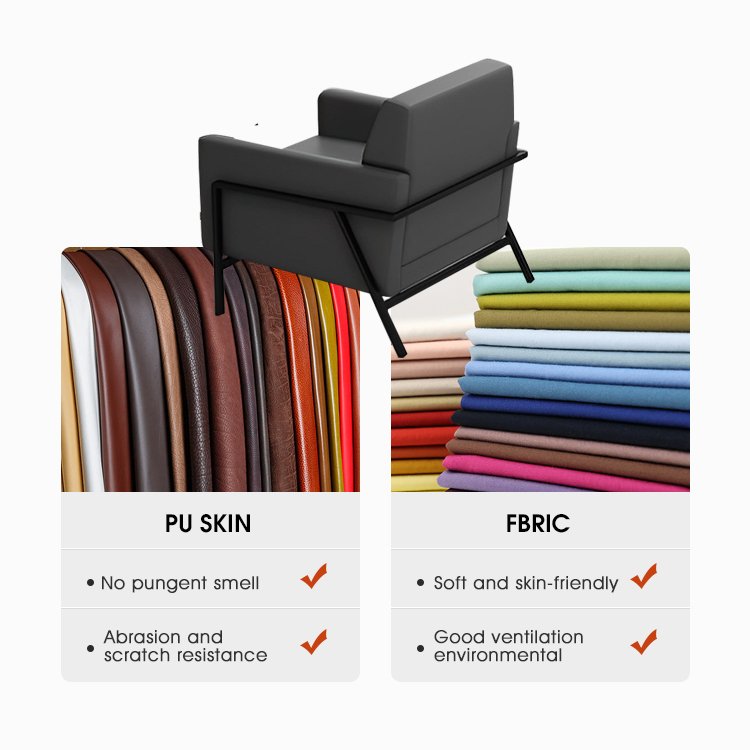 Simple Modern Design Sectional Sofa Luxury Office Leather 1 Seater Office Sofa Set Furniture