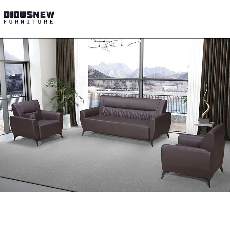 Hot Selling Latest Design Leather Office Sofa Sets Factory New Style Modern Rectangle Sectional Sofa Office Sofa Set Furniture
