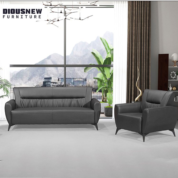 Hot Selling Latest Design Leather Office Sofa Sets Factory New Style Modern Rectangle Sectional Sofa Office Sofa Set Furniture